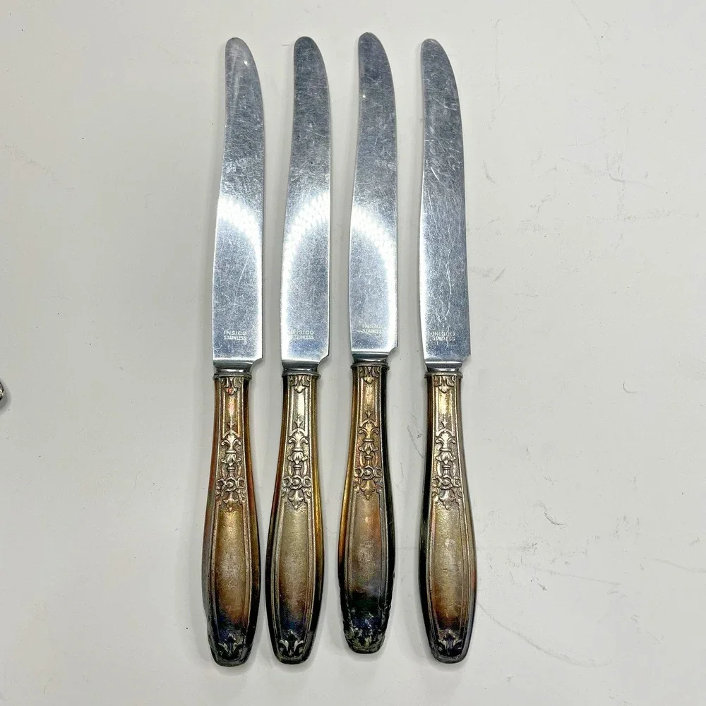 4 Butter Knives Silverware 1847 Roger's‎ Bro. Ambassador Silverplate Flatware